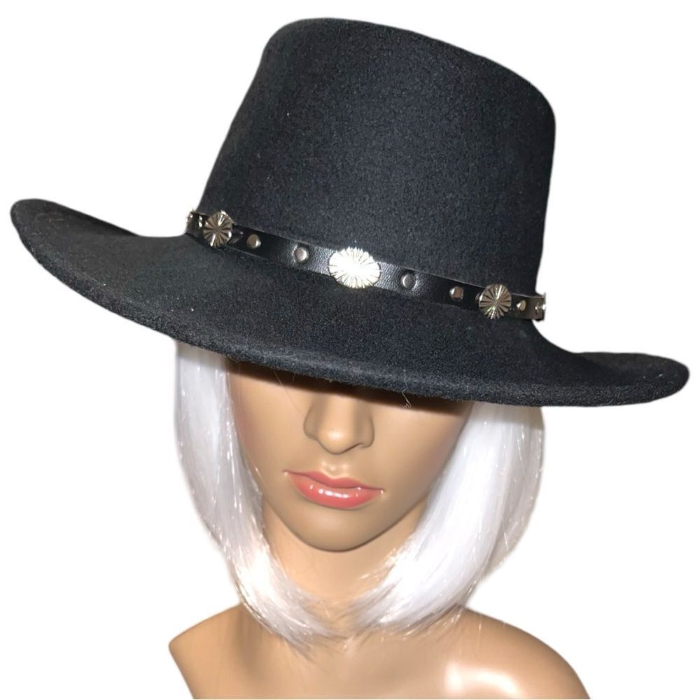 Silverado black 100% wool western fedora!